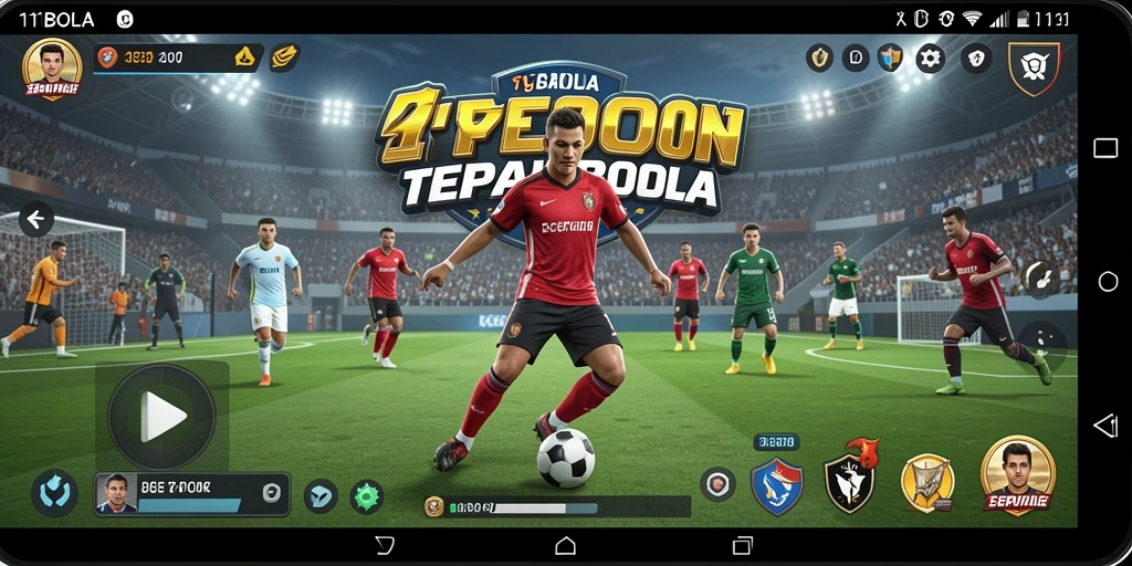 Tangkapan layar gameplay 11BOLA yang menampilkan aksi taktis di lapangan.