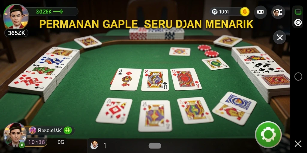 Screenshot gameplay 365ZK menampilkan suasana seru bermain Gaple.