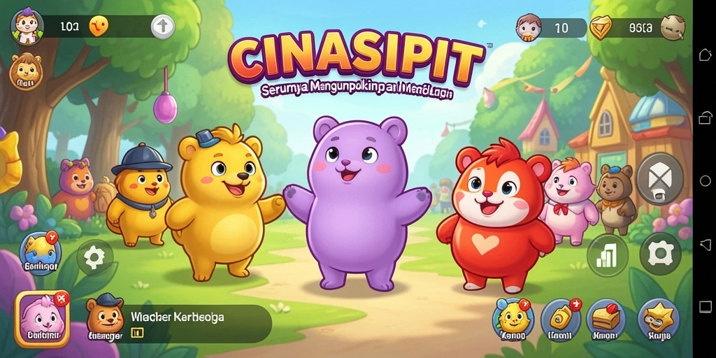 Gameplay lucu dan seru dari CINASIPIT terlihat jelas.
