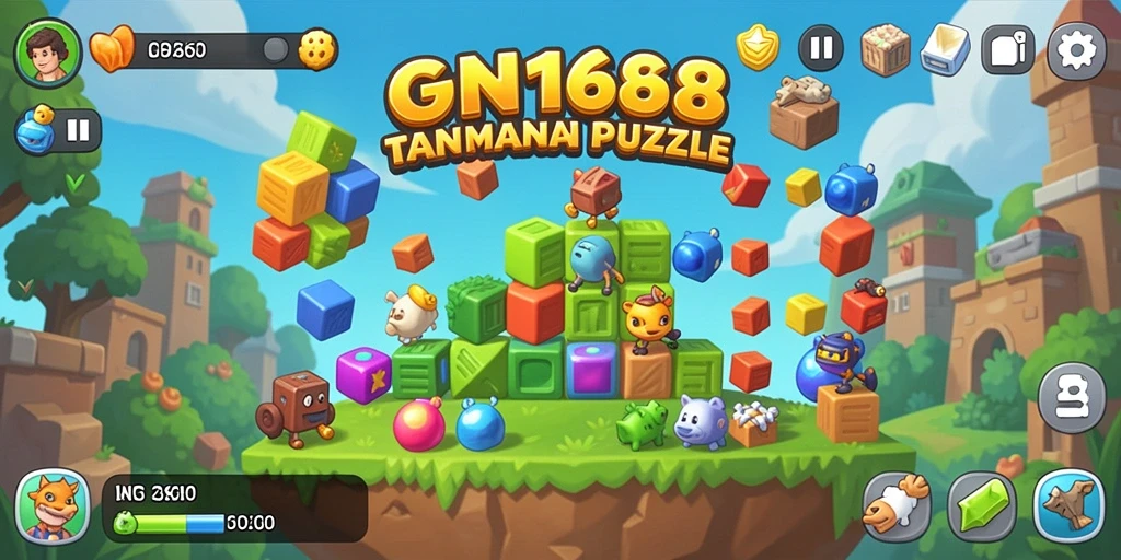Screenshot dari gameplay GN168 menunjukkan momen mendebarkan saat menyelesaikan teka-teki.