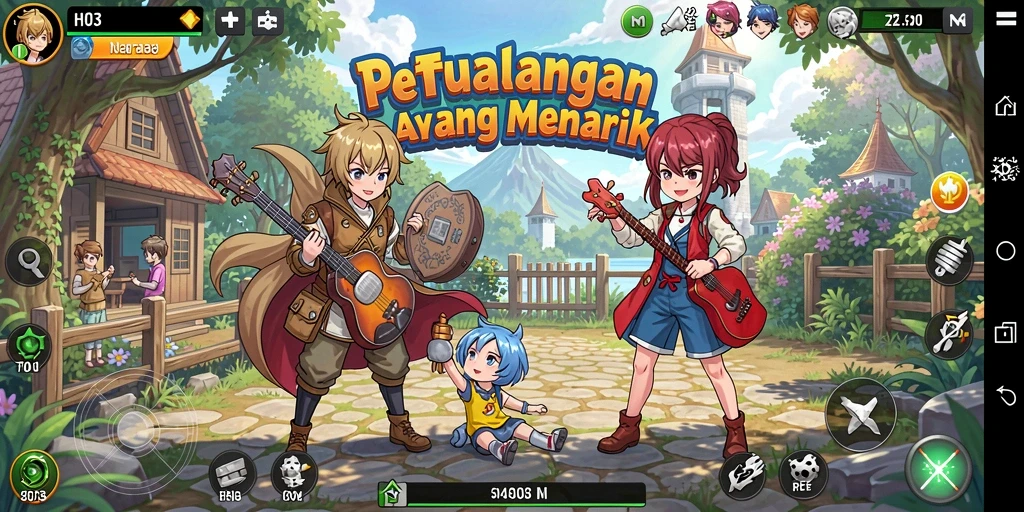 Gameplay seru dengan karakter Anime ikonik.