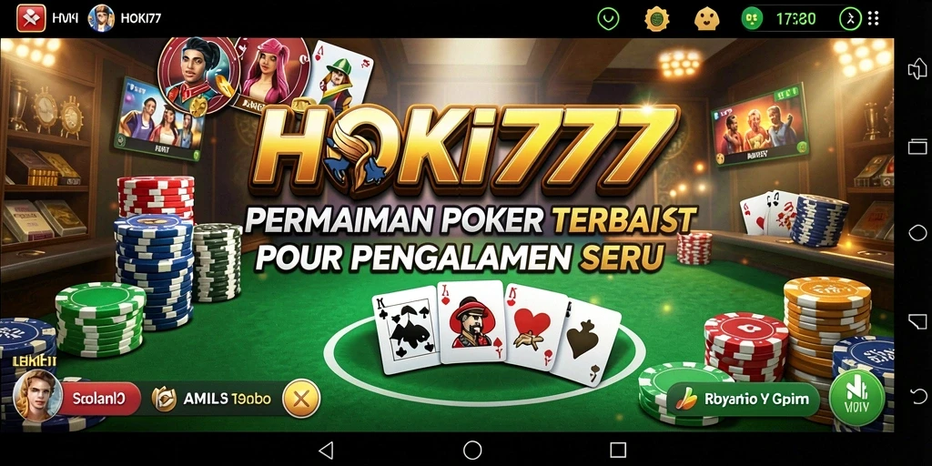 Tampilan gameplay HOKI777 yang menarik saat bermain Poker.