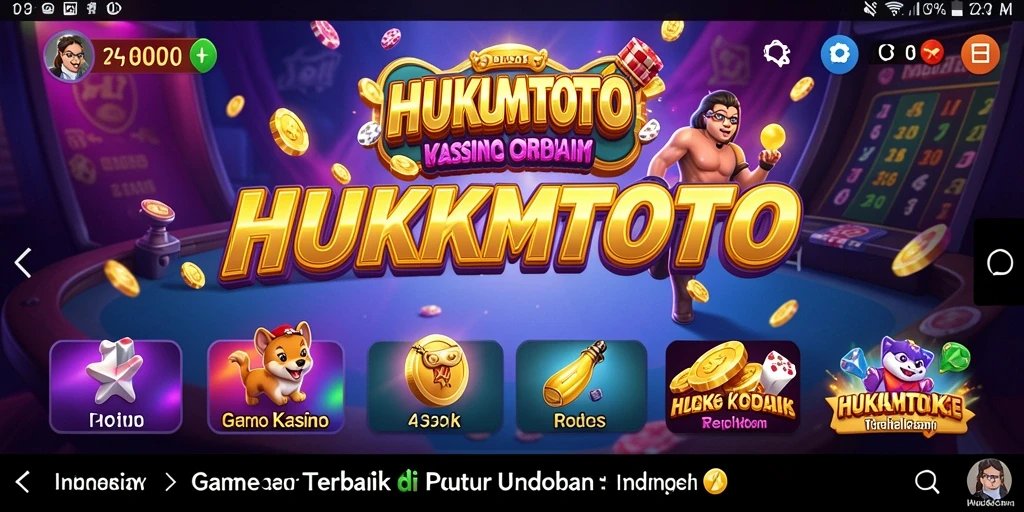 Tampilan gameplay HUKUMTOTO yang menegangkan dan seru.