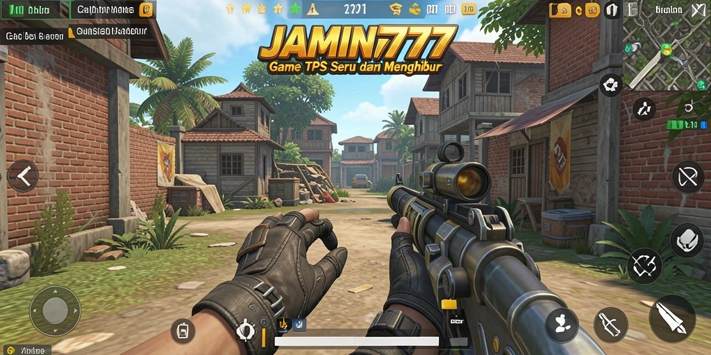 Tampilan gameplay seru di arena pertarungan TPS.