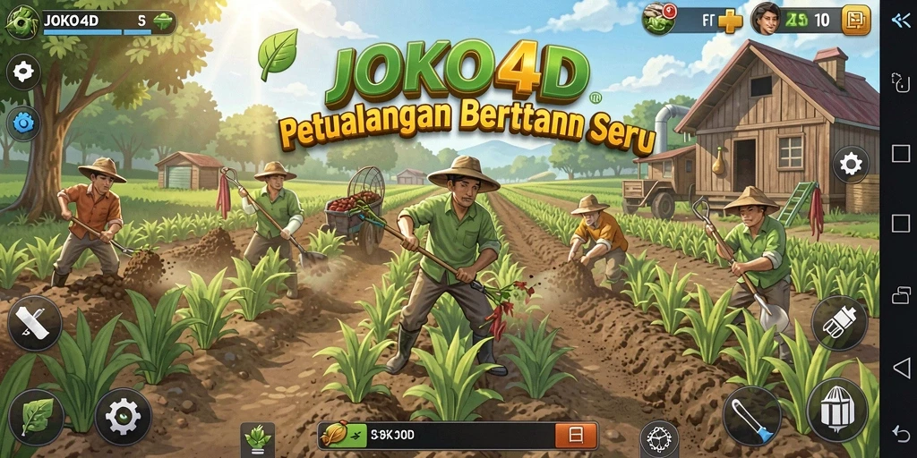 Tampilan game JOKO4D dengan aktivitas bertani yang menarik