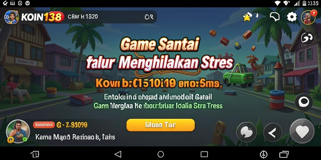 Tampilan gameplay KOIN138 yang penuh warna dan menyenangkan.