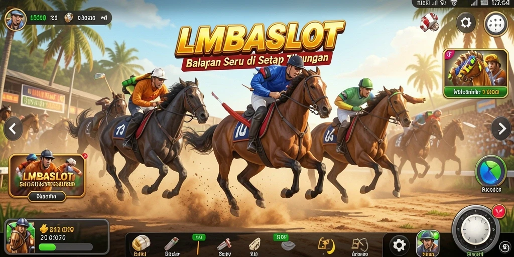 Gameplay LMBASLOT dengan balapan yang mendebarkan dan grafis menawan.