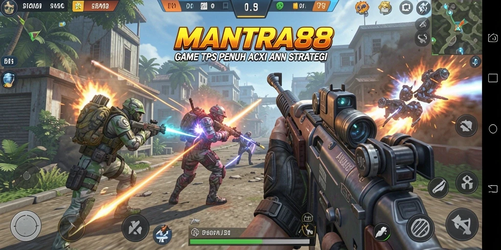 Tampilan seru dari gameplay TPS MANTRA88 yang menantang.