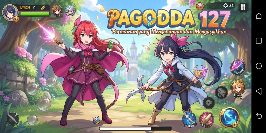 Gameplay menarik dari <strong>PAGODA127</strong> dengan karakter anime yang dinamis.