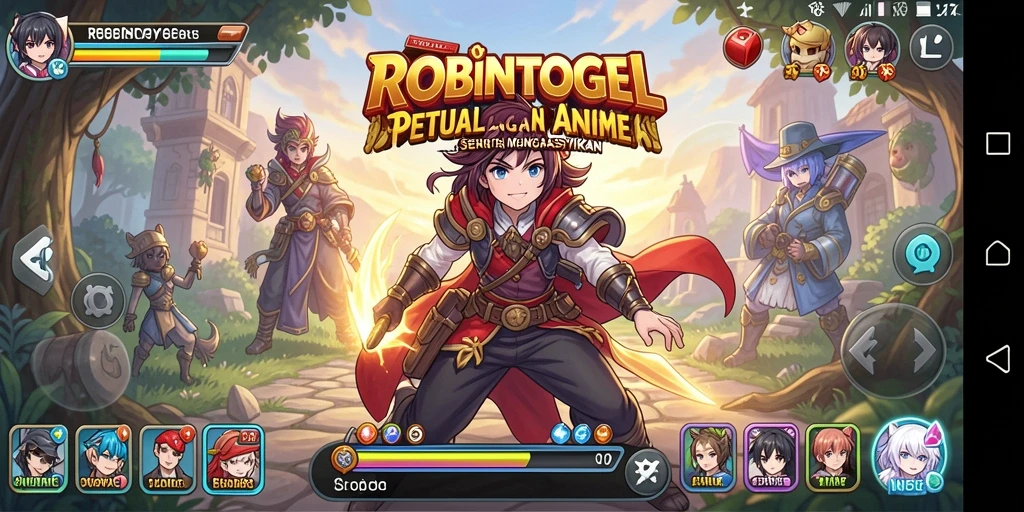 Tampilan utama gameplay <strong>ROBINTOGEL</strong> yang menarik dan penuh warna.