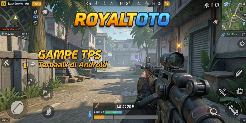 Screenshot gameplay intens dari ROYALTOTO yang menampilkan aksi TPS.