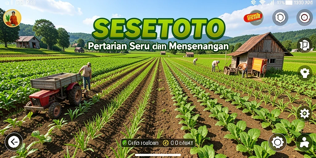Gameplay SESETOTO yang seru dengan elemen pertanian yang interaktif.
