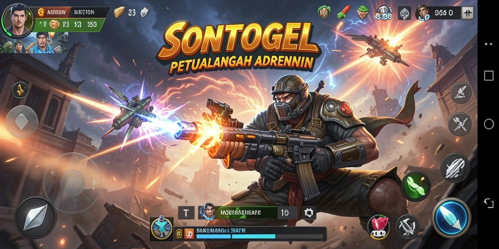 Screenshot gameplay SONTOGEL yang menunjukkan aksi mendebarkan.